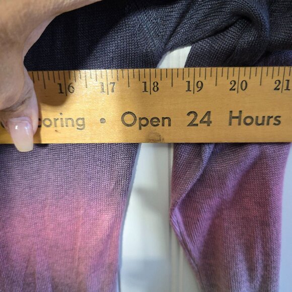 Renuar Womens Cowl Neck Tunic Whimsigoth Sweater Large Ombre Gradient Design New - Picture 7 of 8